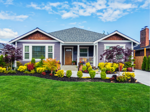 Residential house in Des Moines, IA, with architectural roofing shingles