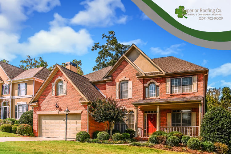 Residential house with well-maintained roof